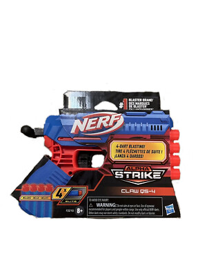 Nerf Alpha Strike Claw QS 4 Gun amp; 4 Blasting Darts Hasbro Toy #1 Blaster Brand $10.15