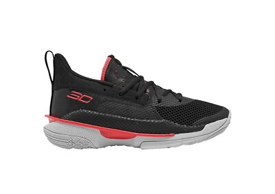 Under Armour Curry 7 Black Red Youth Basketball Size 4.5 3022113 001 $35.00