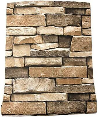 Rock Wallpaper Stone Peel And Stick 3D Stone Paper Backsplash Countertop Wall $9.41