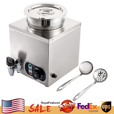 #ad 4L Electric Commercial Soup Warmer 4.2Qt Food Warmer Adjustable Temp 30 85℃ $108.74