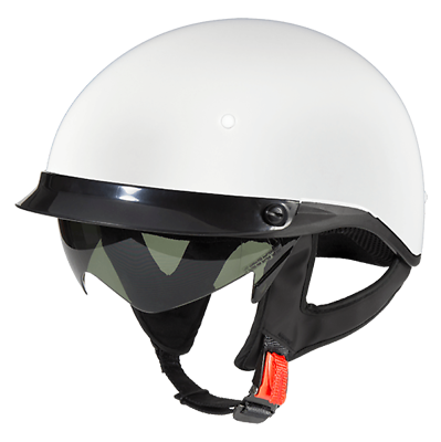 #ad Fulmer 305 Cortez Matte White Motorcycle Half Helmet Adult Sizes LG 2XL $34.99