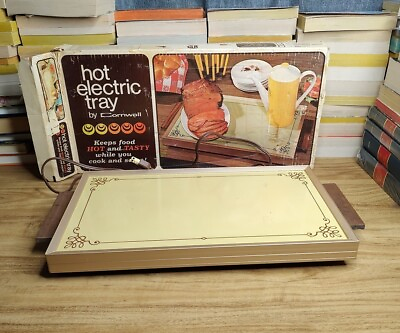 #ad TESTED GOOD Warming Hot Electric Tray Cornwall Model 1418 03 Gold IN BOX 16 X 9quot; $24.99