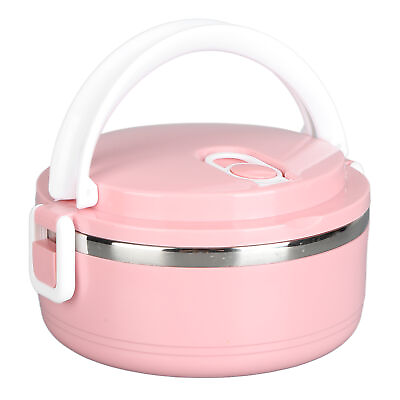 Pink Thermal Lunch Box Stackable Hot Food Insulated Box 304 Stainless Steel $11.73