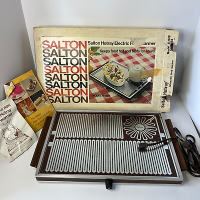 #ad #ad Vintage Salton Electric Hotray Warming Tray Food Warmer Model H 928 w Box $39.72