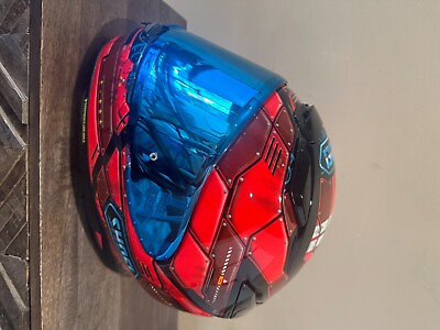 #ad Shoei RF 1400 Fortress Motorcycle Helmet Red Black $650.00