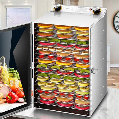 #ad 18 Tray Food Dehydrator Machine 304 Stainless Steel Temperatureamp;Timer Adjustable $160.00