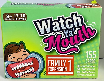 #ad Watch Ya#x27; Mouth Game Family Friendly Expansion Pack 1 NEW 155 Cards Party Game $11.99