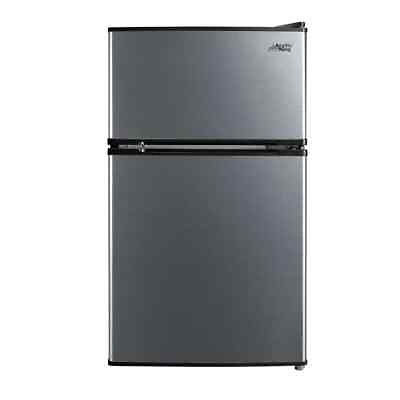 Arctic King 3.2 Cu Ft Two Door Compact Refrigerator Freezer Stainless Steel NEW $135.66