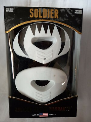 #ad Soldier Sports Lip Protector Mouth Guard Football White One Size Fits All NEW $6.99