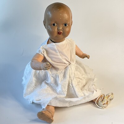 Baby Doll Vintage Toy Composition Baby For Spares or Repair Playworn GBP 18.99