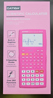 #ad Catiga CS 121 Scientific Calculator w Graphic Functions PINK $15.97