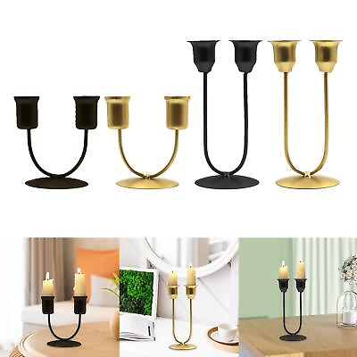 #ad Metal Candle Holder Decorative Candle Stands 2 Arm Home Party Candlestick Holder $8.85