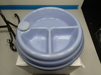 #ad Vintage Blue Ceramic Baby Food Warmer with stopper VG condition and solid $20.00