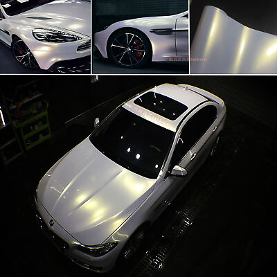Whole Car Wrap Glossy White to Gold Pearl Chameleon Vinyl Sticker 50FT x 5FT US $270.26