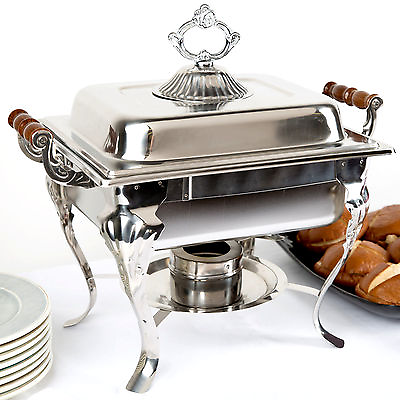 Catering Classic STAINLESS STEEL Chafer Chafing Dish Set 4 QT Buffet Half $115.00