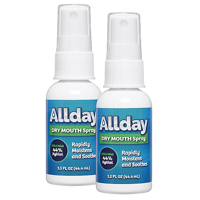 #ad #ad Allday Dry Mouth Spray Maximum Strength Xylitol Fast Acting Non Acidic Pack $23.08