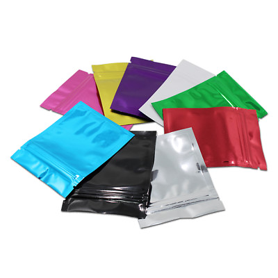 #ad 6x8cm Colorful Aluminum Foil Resealable for Zip Bag Mylar Food Lock Storage Pack $7.99
