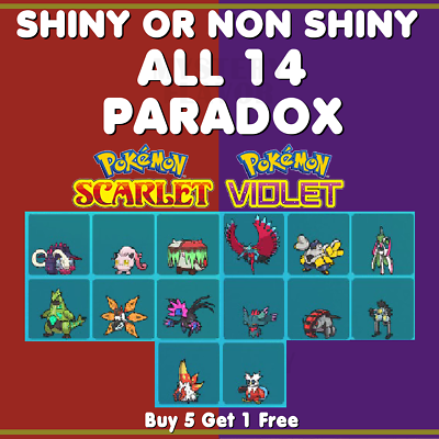 Pokemon Scarlet amp; Violet Paradox Pokemon Shiny 6IV Masterball Trading $5.00