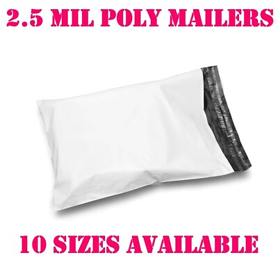 #ad Poly Mailers Shipping Envelopes Self Sealing White Plastic Mailing Bags Any Size $557.60