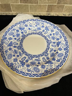 #ad #ad ROYAL CROWN DERBY WILMOT LUNCHEON SALAD PLATE 8 1 4 BLUE AND WHITE Set of 11 $225.00