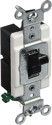 #ad Leviton CS120 2E 20 Amp 120 277 Volt Toggle Single Pole AC Quiet Switch Comme $14.08