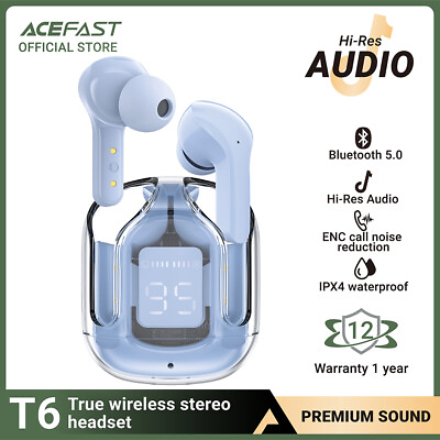 ACEFAST T6 TWS Earphone Wireless Bluetooth 5.0 Sport Headset ENC Noise Reduction $37.90