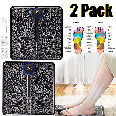 2 PCS Electric Foot Massager Leg Reshaping Pad Feet Muscle Pain Stimulator Mat $11.65