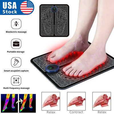 Electric EMS Foot Massager Leg Reshaping Pad Feet Muscle Stimulator Mat US Stock $7.48