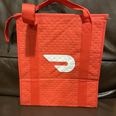 #ad Doordash Insulated Food Bag Delivery Red Tote 15x13x9.5 Brand New $12.99