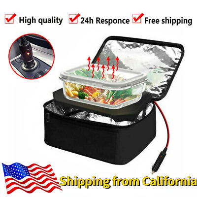 #ad Portable Electric Food Warmer Heating Lunch Box Bag Mini Oven Container for Car $25.99