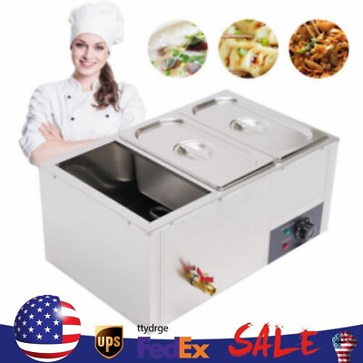 #ad 850W Electric Food Warmer 3Pan Commercial Buffet Steam Table Stainless Steel New $109.72