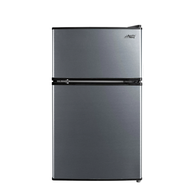 Arctic King 3.2 Cu Ft Two Door Compact Refrigerator Freezer Stainless Steel​​​​​ $135.88
