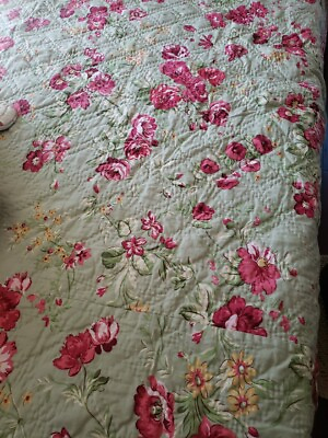 #ad #ad Pottery Barn Vintage Floral Quilt Full Queen Reversible $70.00