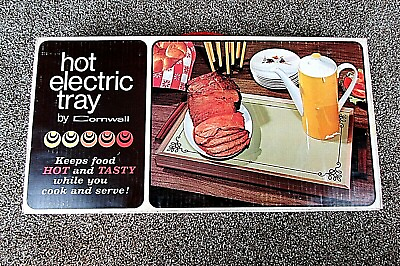 Vintage 1970s Cornwall Avocado Hot Electric Tray Warming Hot Plate w Box $19.99