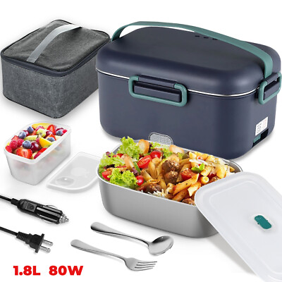 #ad 1.8L Electric Heating Lunch Box Portable for Car Office Food Warmer Container US $32.99