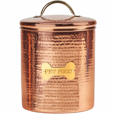 King Charles Copper Dog Extra Large Canister for Pet Food Copper Gold $29.99