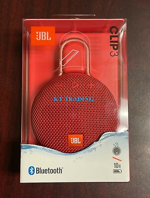 #ad JBL CLIP 3 Integrated Carabiner Waterproof Wireless Bluetooth Speaker RED NEW $64.95