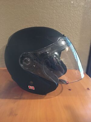 #ad Fulmer AF 755 Open Face Street Shield Motorcycle Helmet Black Medium With Bag $59.99