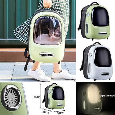 PETKIT Pre owned Ventilated Pet Cat Backpack Carrier Bubble Portable Bag Used $26.99