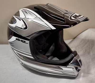 #ad #ad HJC Helmet CS X2 Scoop Black Silver amp; Gray Adult Medium Lightly Used $19.99