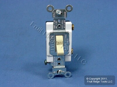 Leviton Ivory COMMERCIAL ON OFF Toggle Light Switch Control 20A Bulk CS120 2I $5.98