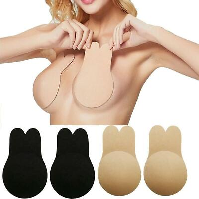 #ad Silicone Nipple Cover Breast Lifting Tape Bunny Ears Invisible Bra Patch US $0.99