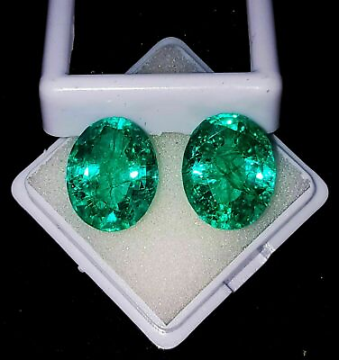 14 Ct Natural Zambian Emerald Oval Cut Certified Stunning Gemstone $14.99