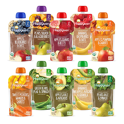 #ad Happy Baby Organics Stage 2 Baby Food Pouches Gluten Free Vegan amp; Healthy amp; amp; $25.06