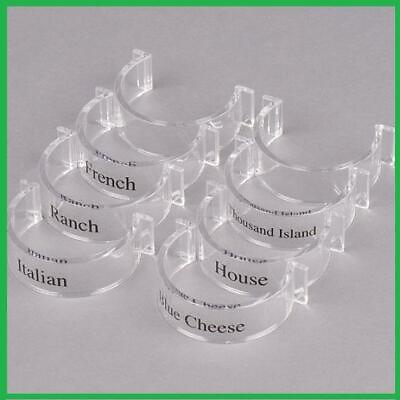 G.E.T. CLIPS 8 PC CL Clear Poly Salad Dressing Bottle Clips 8 ST New $16.95