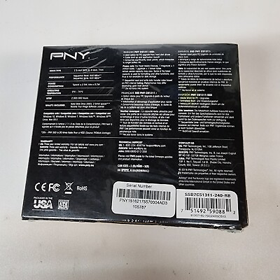 #ad PNY CS1311 240GB SSD 2.5 Retail Box Sealed $49.99