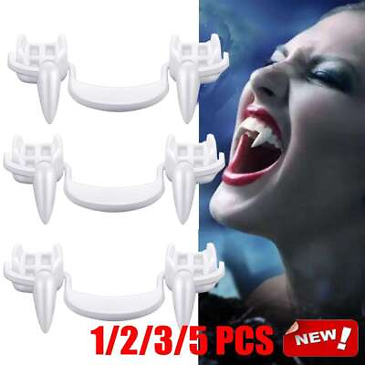 Halloween Scary Fangs Retractable Teeth for Party Cosplay Vampire Zombie Costume $5.39
