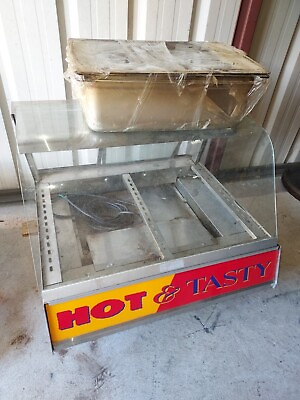 #ad Heated Glass Display Case Counter Top Hot Food Warmer needs plug local pickup $308.91