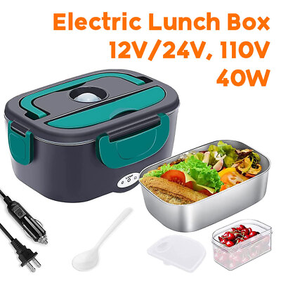 Portable Lunch Box 1.5L Food Warmer Box Container Electric Heating Steamer Bento $38.98