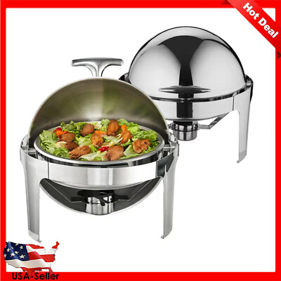 #ad Roll Top Chafing Dish Buffet Set W Lid Stainless Steel Family Gathering 6 Qt US $210.09